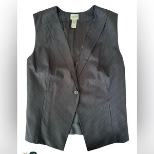 Chico's Pinstripe One-button Vest